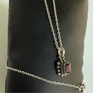Vintage 925 Garnet Necklace